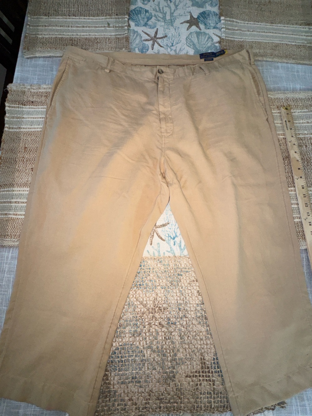 Polo Ralph Lauren Men's Linen Pants, Beige, 46x24